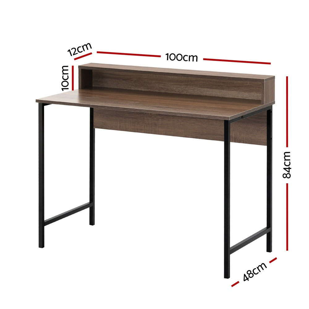 Artiss Computer Desk Shelf Oak 100CM - 0