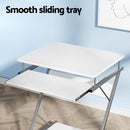 Artiss Computer Desk Keyboard Tray Shelf White 60CM-4