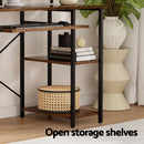 Artiss Computer Desk Laptop Desks Home Office Study Table Open Shelf Brown 120CM-6