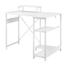 Artiss Computer Desk L-Shape Home Office Study Table Open Shelves White 100CM-3