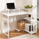 Artiss Computer Desk L-Shape Home Office Study Table Open Shelves White 100CM-7