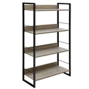 Artiss Bookshelf 4 Tiers - NOE Black and Oak-3