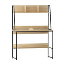 Artiss Computer Desk Bookshelf Storage 100CM Oak-1