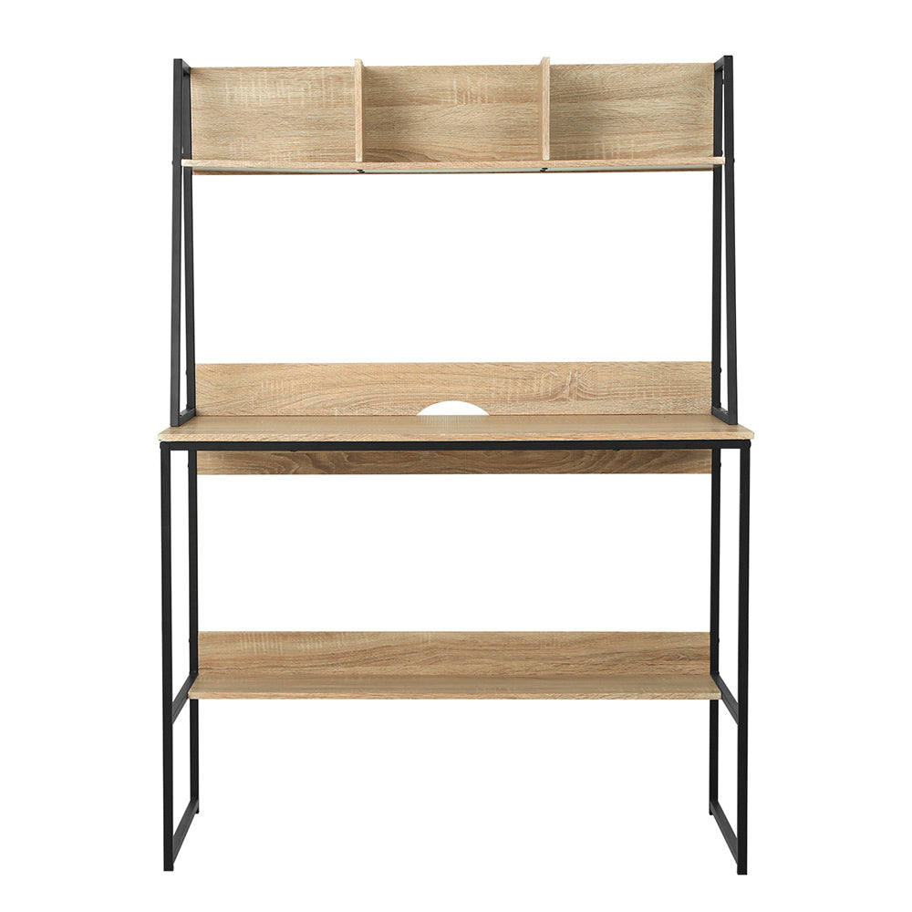 Artiss Computer Desk Bookshelf Storage 100CM Oak