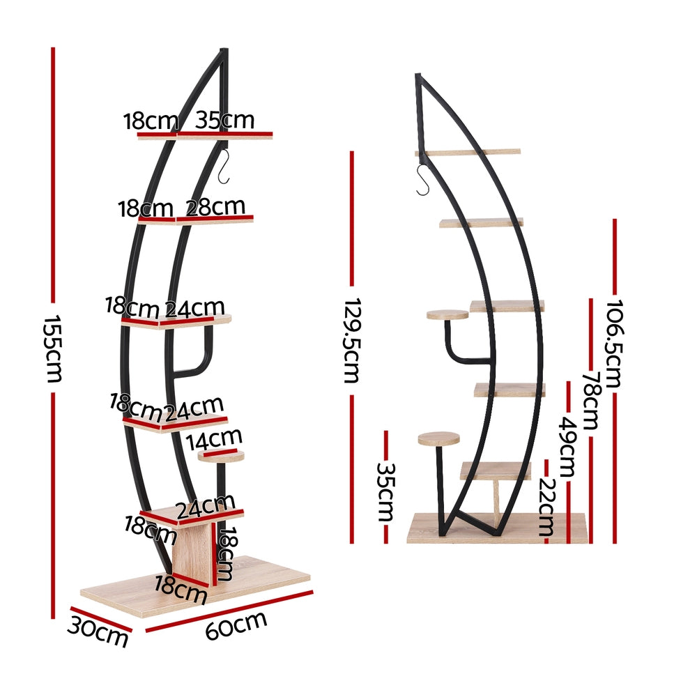 Artiss Plant Stand 6 Tier Ladder Corner Shelf - 0