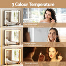Embellir Makeup Mirror 60x50cm Hollywood Vanity with LED Light Tabletop Black-4