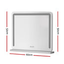 Embellir Makeup Mirror 60x50cm Hollywood Vanity with LED Light Tabletop White-2