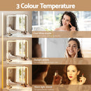 Embellir Makeup Mirror 60x50cm Hollywood Vanity with LED Light Tabletop White-4