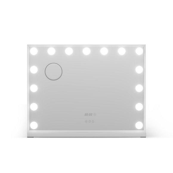 Embellir Makeup Mirror 58x45cm Hollywood Vanity with LED Light Tabletop White