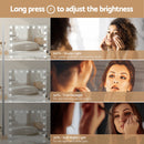 Embellir Makeup Mirror 58x45cm Hollywood Vanity with LED Light Tabletop White-5