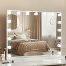 Embellir Makeup Mirror 80x60cm Hollywood Vanity with LED Light Tabletop White-7