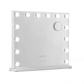 Embellir Makeup Mirror 60x52cm Hollywood Vanity with LED Light Tabletop White
