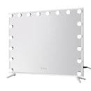 80x65cm Embellir Makeup Mirror Hollywood Vanity with LED Light White Frame-1