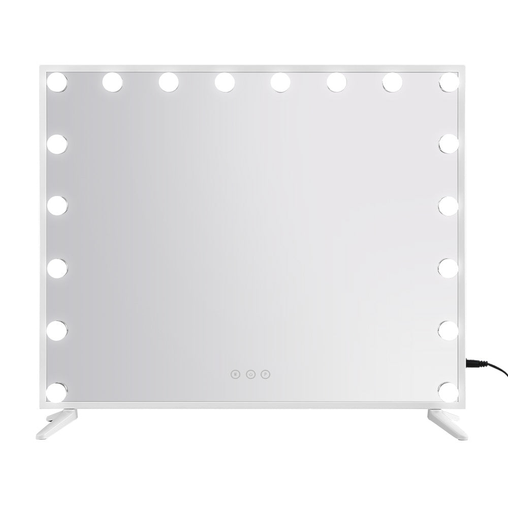 80x65cm Embellir Makeup Mirror Hollywood Vanity with LED Light White Frame