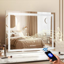 Embellir Bluetooth Makeup Mirror 58x46cm Hollywood Vanity with LED Light Crystal-7