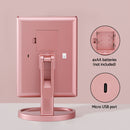 Embellir Tri-fold Makeup Mirror 1X2X3X Magnifying with LED Light Travel Portable Pink-11