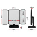 Embellir LED Makeup Mirror Tri-fold Lighted Vanity Mirrors 1X2X3X Magnifications-3