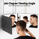 Embellir Trifold Mirror Makeup Portable with Height Adjustable 3 Way Telescoping Hook Hair Cutting Styling-4