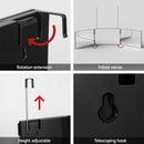 Embellir Trifold Mirror Makeup Portable with Height Adjustable 3 Way Telescoping Hook Hair Cutting Styling-5