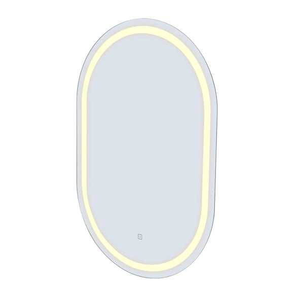 Embellir 2 LED Wall Mirror With Light 50X75CM Bathroom Decor Oval Mirrors Vanity