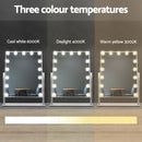 Embellir Makeup Mirror 40x50cm Hollywood Vanity with LED Light Rotation Tabletop-4