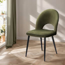 Artiss Dining Chairs Set of 2 Velvet Hollow Green-7