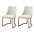 Artiss Dining Chairs Set of 2 Linen Fabric Frame Beige-1