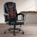 Artiss Massage Office Chair Executive Computer Gaming Chairs Black PU Leather-7