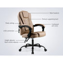 Artiss Massage Office Chair Executive Computer Gaming Chairs Brown PU Leather Espresso-4