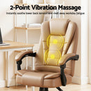 Artiss Massage Office Chair Executive Computer Gaming Chairs Brown PU Leather Espresso-4