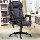 Artiss 8 Point Massage Office Chair Heated Seat Recliner PU Black-12