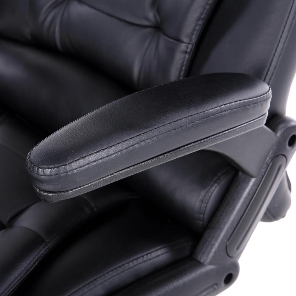 Artiss 8 Point Massage Office Chair Heated Seat Recliner PU Black