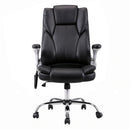 Artiss 8 Point Massage Office Chair PU Leather Black-3