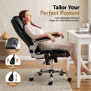 Artiss 8 Point Massage Office Chair PU Leather Black-5