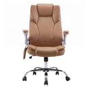 Artiss 8 Point Massage Office Chair PU Leather Espresso-3
