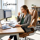 Artiss 8 Point Massage Office Chair PU Leather Espresso-9