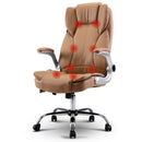 Artiss 8 Point Massage Office Chair PU Leather Espresso-1