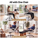 Artiss 8 Point Massage Office Chair PU Leather White-6