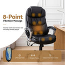 Artiss 8 Point Massage Office Chair Heated Seat PU Black-4