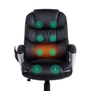 Artiss 8 Point Massage Office Chair Heated Seat PU Black-5