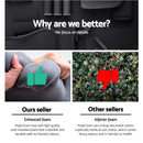 Artiss 2 Point Massage Office Chair PU Leather Footrest Black-6