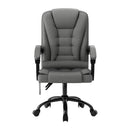 Artiss 2 Point Massage Office Chair Fabric Black-3