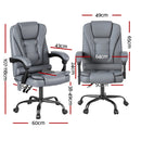 Artiss Executive Office Chair 4-Point Massage Adjustable Ergonomic Recline PU-2