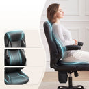Artiss 2 Point Massage Office Chair Leather Mid Back Black-5