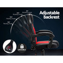 Artiss 2 Point Massage Gaming Office Chair PU Leather Red-5