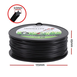 Giantz 100M Whipper Snipper Trimmer Line 3.0mm Star Nylon String Cord Black - 0
