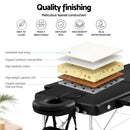 Zenses Massage Table 55cm 2 Fold Aluminium Massage Bed Portable Beauty Therapy Black-9