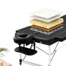 Zenses Massage Table 75cm 2 Fold Aluminium Massage Bed Portable Beauty Therapy Black-10