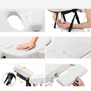 Zenses Massage Table 75cm 2 Fold Aluminium Massage Bed Portable Beauty Therapy White-6