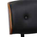 Artiss Wooden Office Chair PU Seat Black Brown-8